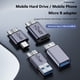 thumbnail image 2 of Adaptador USB-a/tipo-c a Micro B WDOplteas 4 piezas 7 5 W carga rápida para HDD SSD, 2 of 9