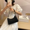 thumbnail image 3 of Bolso de Hombro para Mujer Likrtyny de Piel de Cocodrilo a la Moda Negro 5 uds., 3 of 9
