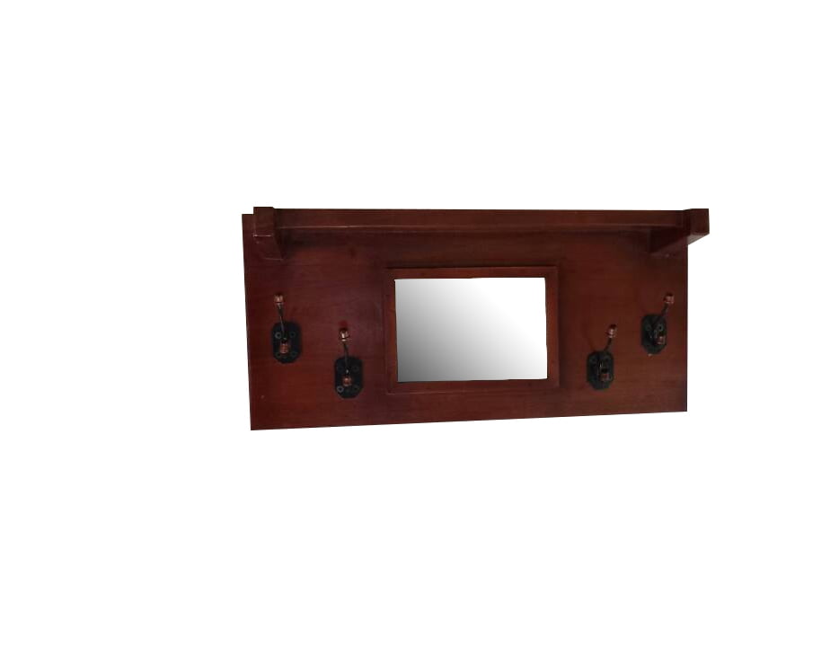 solid mahogany wood wall mounted mirror coat rack mirrorcoatrack4mah
