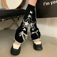 thumbnail image 6 of PIKADINGNIS Leg Warmers for Women Cute Punk Y2k Stars Japanese Style Covers Girls Bowtie Lace Straps Cotton Knitted Kawaii Trumpet, 6 of 7
