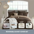 thumbnail image 6 of 2PC Chocolate/Tan Reversible Duvet Cover & Sham Set (Comforter not Included), Twin/Twin XL, 6 of 6