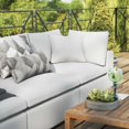 thumbnail image 4 of Modular Lounge Deep Sofa, White, Fabric, Modern Contemporary, Outdoor Patio Balcony Cafe Bistro Garden Furniture Hotel Hospitality, 4 of 10