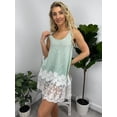 thumbnail image 3 of Women's Lace Trimmed Tank Tops Casual Loose Fit Sleeveless Camisoles Dress Blouse Shirt, 3 of 5