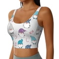 thumbnail image 2 of Sigee cute winter Gnome for Womens' Sports Vest with Performance Stretch and Quick Dry Fabric, High Elasticity Running Bra Workout Crop Tank Tops-XX-Large, 2 of 8