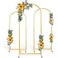 thumbnail image 1 of Arch Backdrop Stand, Metal Arch Stand Wedding Arch Backdrop Stand, Gold Wedding Arch Frame 6FT Balloon Arch Stand for Birthday, Party, Weeding, Baby Shower, Graduation, Ceremony, 1 of 6