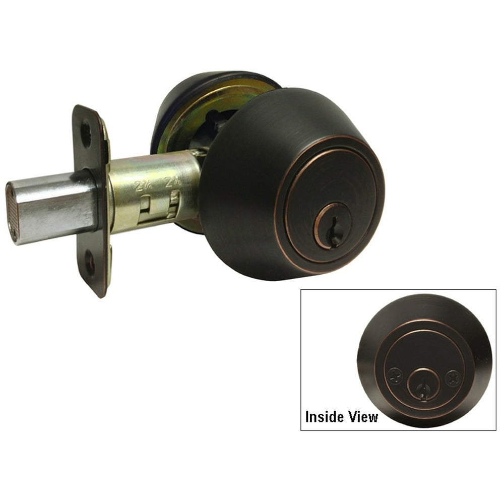 Dark Oil Rubbed Bronze Double Cylinder Deadbolt w/ Kwikset Keyway
