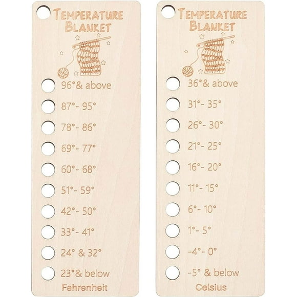 Birdeem Temperature Blanket Color Chart Temperature and Color Table for Wooden Knitting