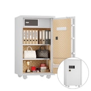 TigerKing 7.2 Cu.ft Extra Large Home Safe, Heavy Duty Digital Security Safe with Touchscreen Keypad, 132lb Solid Steel, 6 Locking Bolts for Home Office, White