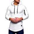 thumbnail image 4 of Elvqul Mens Workout Tops Long Sleeve Relaxed Fit Shirts Hooded Big and Tall Solid Color Lightweight T-Shirts for Men, 4 of 6