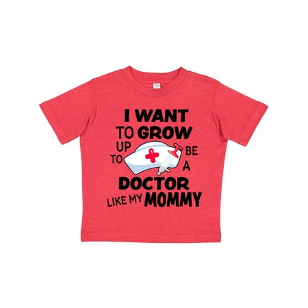 

Inktastic I Want To Grow up To Be a Doctor Like My Mommy Gift Toddler Boy or Toddler Girl T-Shirt