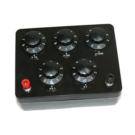 

Black Resistance Box Variable Decade Resistor Resistance Box 0-9999.9 Ohm and Electrical Experimental Equipment