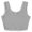 ❧474-Gray, variant on Women's Solid Color Sleeveless Lace Patchwork Camisole Cropped Top for Daily Wear in Soft Breathable Fabric for Beach Party
