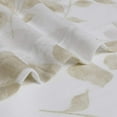 thumbnail image 5 of Zzistar Leaf Printed Voile Sheer Rod Pocket Window Tier Curtains, Taupe, 5 of 8