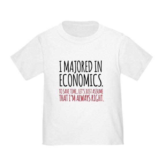 CafePress - Majored In Economics T Shirt - Cute Toddler T-Shirt, 100% Cotton
