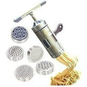 Stainless Steel Manual Noodles Press Machine Pasta Maker with 5 Noodle Mould