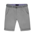 thumbnail image 4 of Ma Croix Mens Twill Chino Shorts with Belt Casual Roll Up Flat Front Classic Fit Pants, 4 of 5
