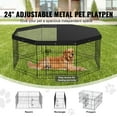thumbnail image 2 of VEVOR Dog Playpen 8 Panels Foldable Metal Dog Exercise Pen with Top Cover 24" H, 2 of 9
