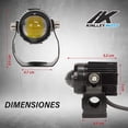 thumbnail image 2 of Faros Auxiliares Kinlley Motocicleta Laser Luz Blanca Amarilla Negro, 2 of 9