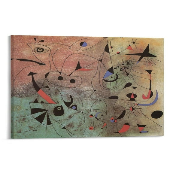 Posters Painter Joan Miró Constellation The Morning Star Abstract Picture Print Wall Art Painting Artworks Aesthetic 20x30inch(50x75cm)