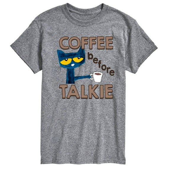 Pete The Cat - Coffee Before Talkie - Men's Short Sleeve Graphic T-Shirt