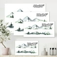thumbnail image 4 of Designart ' Trees With Winter Dark Blue Mountain Landscape II ' Modern Canvas Wall Art Print, 4 of 4