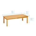 thumbnail image 2 of ECR4Kids 48in x 24in Rectangular Hardwood Table with 14in Legs, Childrens Furniture, Honey, 2 of 9