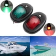 thumbnail image 1 of Par de luces de navegación de prueba de agua 12V LED rojo verde barco marino yate BLK Cola Luces de navegación, 1 of 8