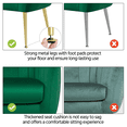 thumbnail image 5 of Alden Design Barrel Accent Chair with Gold Metal Legs for Living Room, Green, 5 of 12