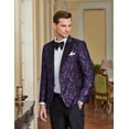 thumbnail image 6 of COOFANDY Men's Floral Party Dress Suit Stylish Dinner Jacket Wedding Blazer One Button Tuxdeo, 6 of 9