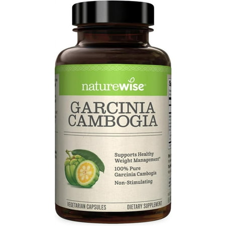 NatureWise Pure Garcinia Cambogia to Boost Energy, (2 Month Supply) 100% Natural HCA Extract Concentrated to 60% to metabolism support and Appetite Management with Superior Absorption (180 Count)