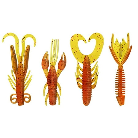 Rooha 40Pcs Worm Lobster Fishing Lure Wobbler Bait Shrimp Lizards Float Jig Swivel