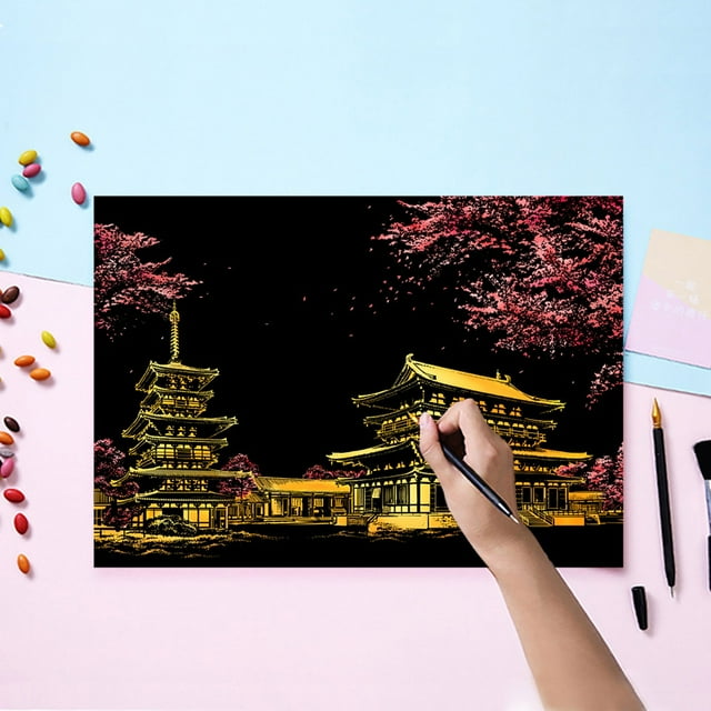 Nightscape Unique DIY Scratch Off Painting For Adults Kids Unveil With Every