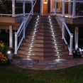 thumbnail image 6 of FKHouse 6 Pack Solar Deck Lights, Stainless Steel LED Solar Stair Lights, Screw-Mounted Low Volt Lights(Cold White), 6 of 7