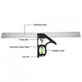 thumbnail image 4 of 300mm Stainless Steel Framing Square, 45/90 Degree Right Angle Ruler Thicken Try Square Ruler Tools with Bubble  for Carpenter Engineer, 4 of 8