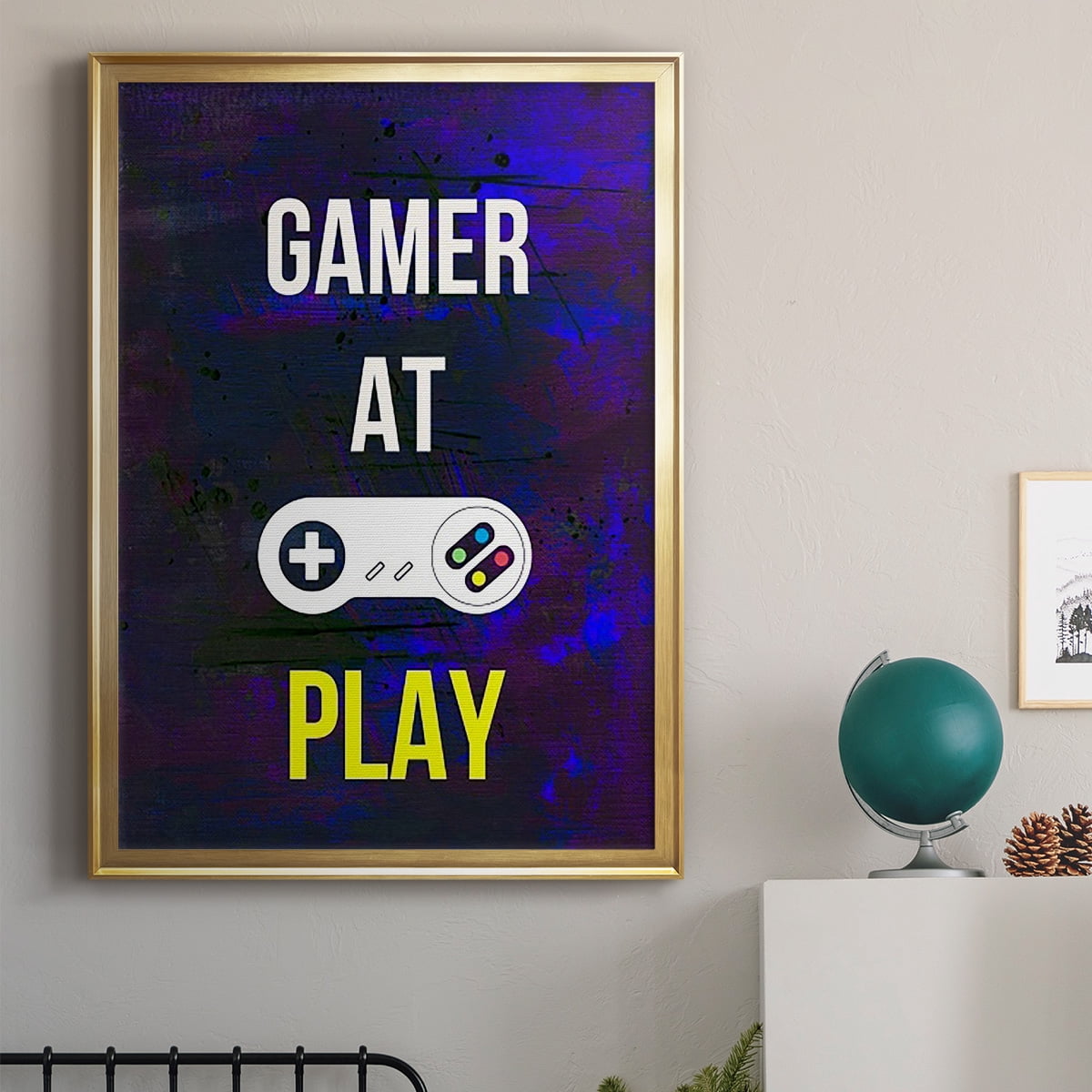 Gamer at Play VI Premium Framed Print, in Gold, Black, or Silver - Ready to Hang