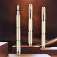 thumbnail image 4 of YeekTok 1 Pc Moonman Brass Slub Fountain Pen Metal Travel Pocket Short Ink Pen F Nib 0.5mm, 4 of 10
