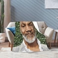 thumbnail image 6 of Flannel Blanket Mike Boxer Tyson Throws Blankets Super Soft Fleece Air Conditioning Blankets for All Season 40"x30", 6 of 9