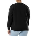 thumbnail image 3 of Terra & Sky Women's Plus Size Fleece Sweatshirt, Available in 1,2, and 3- Packs, Size 0X-4X, 3 of 14