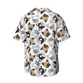 thumbnail image 2 of Naloa French Bulldog3 Men's Loose Fit Cuban Collar Short-Sleeve Shirt with Button-down and Chest Pocket for Everyday Wear Outings - 3X-Large, 2 of 7