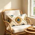thumbnail image 5 of Boho Tufted Tassel Throw Pillow, 11.8 x 19.7 In Pillow with Insert, for Sofa Chair Bed and Living Room Decor, Multicolor, Type B, 5 of 6