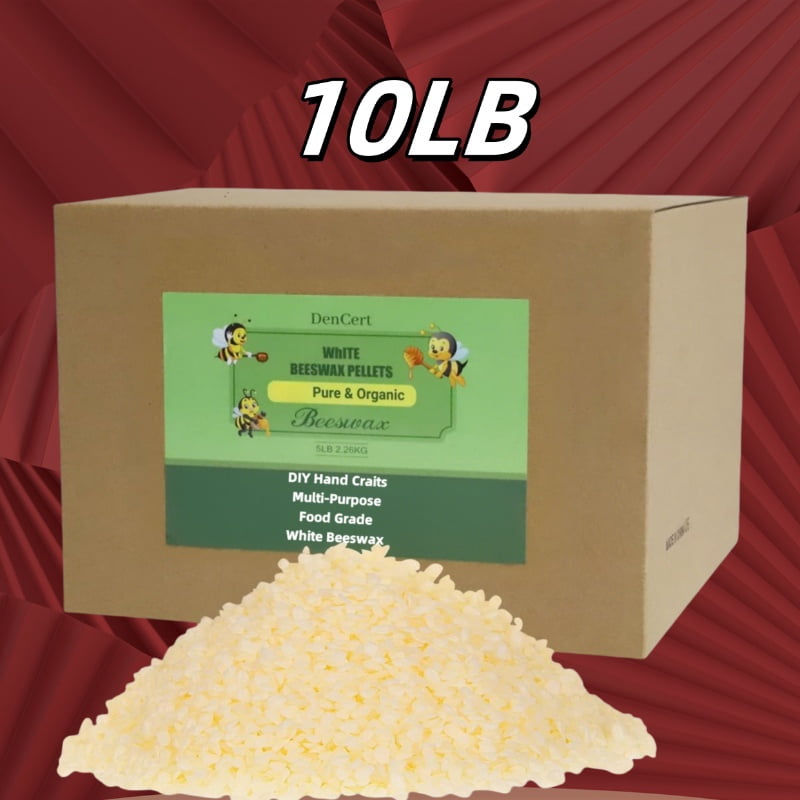 10LB beeswax granules, food grade beeswax, triple filtered beeswax granules, perfect for DIY projects, soap making supplies, for candle making, can be used as gifts