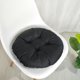 thumbnail image 2 of Coussin de Chaise Rond Epais, Couleur Unie Ensemble de 2 Galette de Chaise Confortable Lin Tatami Respirant Coussins de Chaise pour Intérieur Extérieur Jardin Patio (Noir,40x40x9cm), 2 of 5
