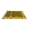 thumbnail image 2 of Ahgly Company Machine Washable Indoor Round Oriental Yellow Traditional Area Rugs, 8' Round, 2 of 4