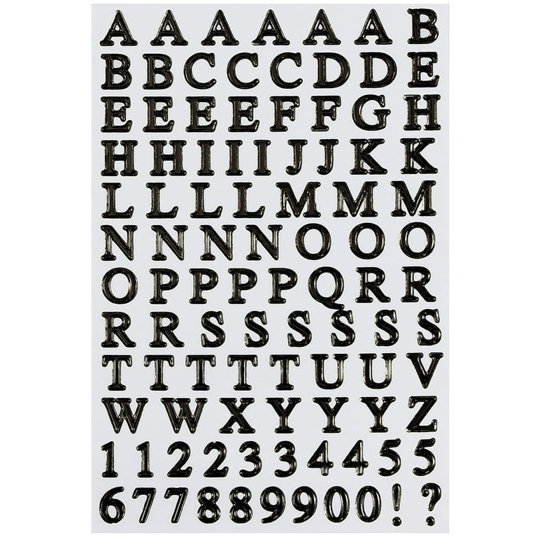 972 Alphabet Stickers Large 12 Sheets Letter Stickers, 1 inch Vinyl  Self-Adhesiv