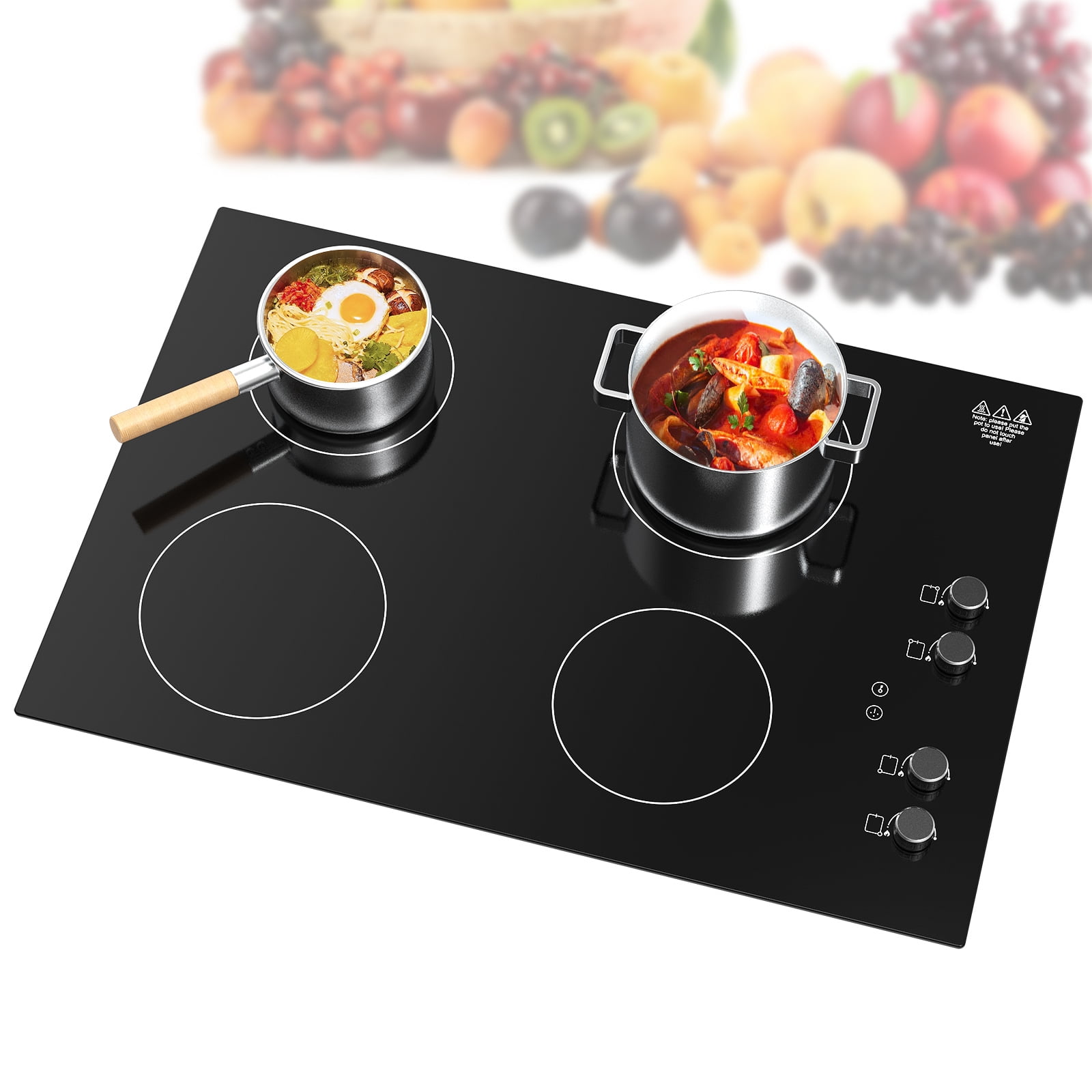 VBGK Electric Cooktop 30 inch 7200W, Electric Cooktop 4 Burners