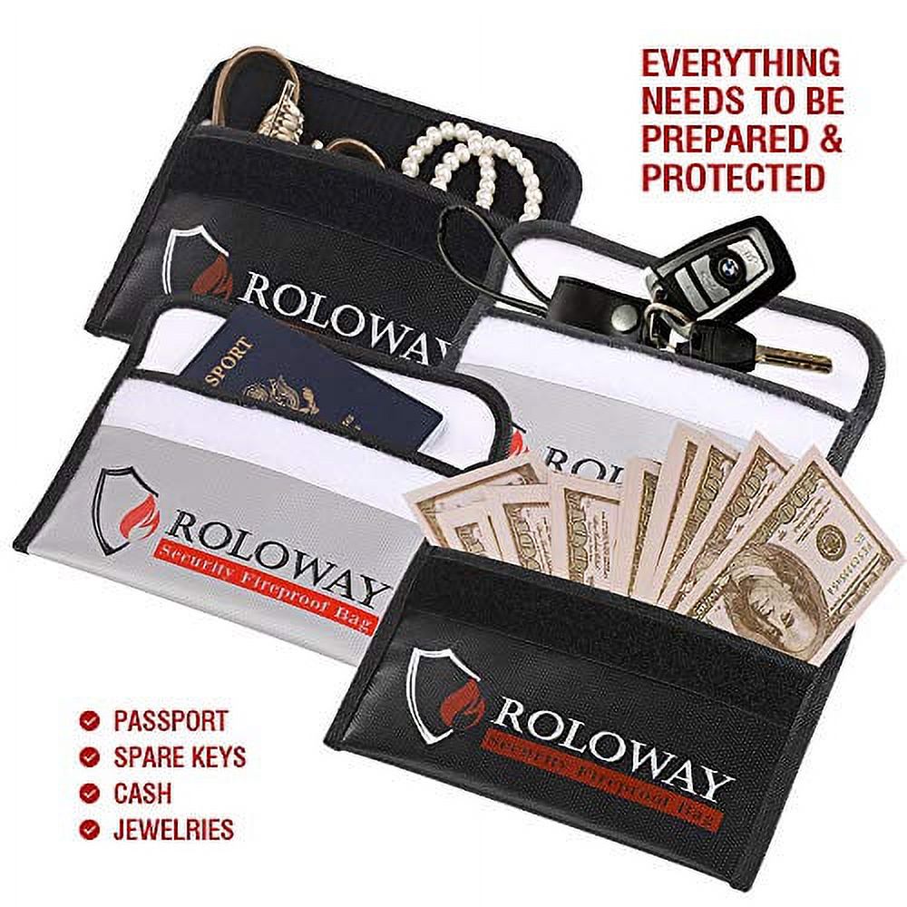 ROLOWAY Fireproof Money Bag Set 5 x 8 Inches photo 2