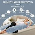 thumbnail image 2 of Almohada de embarazo Chilling Home en forma de U, color gris, 2 of 7