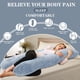 thumbnail image 2 of Almohada de embarazo Chilling Home en forma de U, color gris, 2 of 7
