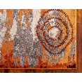 thumbnail image 1 of Unique Loom Estrella Collection Modern Abstract Runner Rug, 2 Feet 2 Inch x 6 Feet 7 Inch, Orange/Beige, 1 of 5