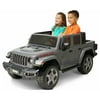12V Jeep Gladiator Rubicon Battery Powered Ride-on by Hyper Toys, 2-Seater, Gray, for a Child Ages 3-8, Max Speed 5 mph